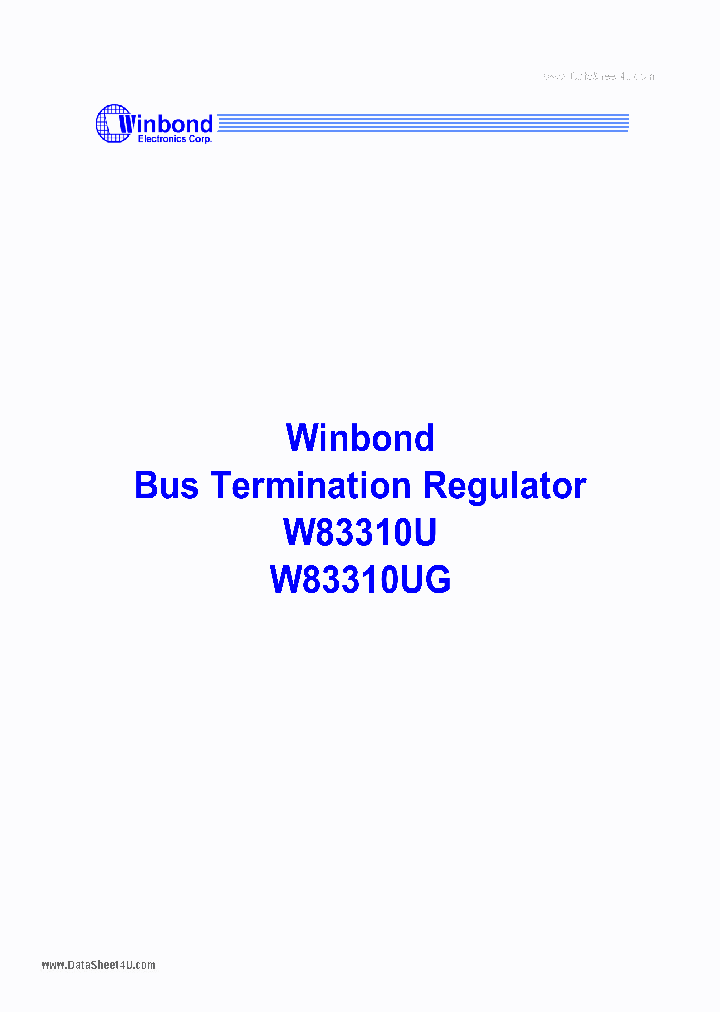 W83310U_39158.PDF Datasheet