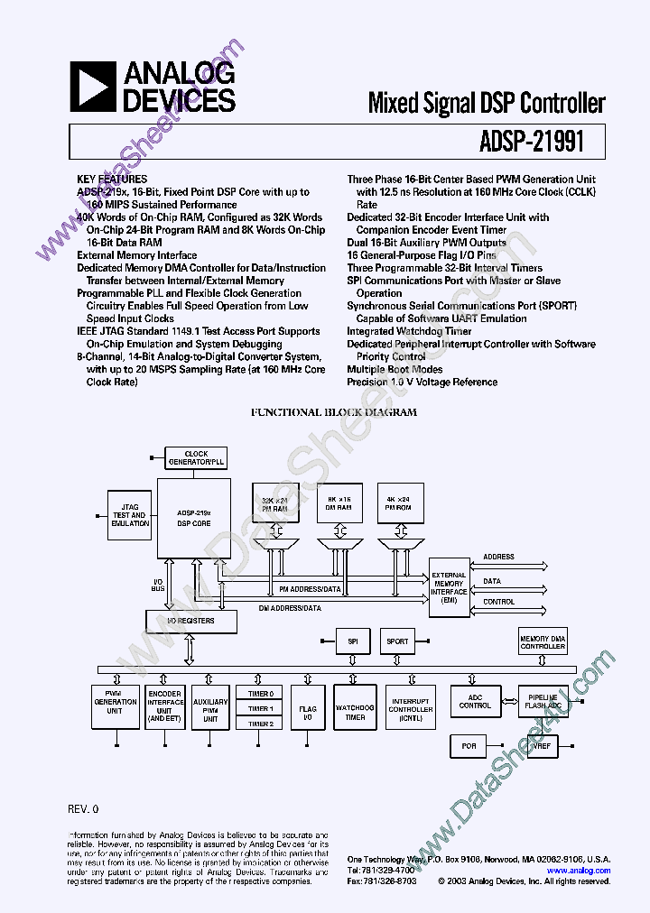 ADSP21991_39264.PDF Datasheet