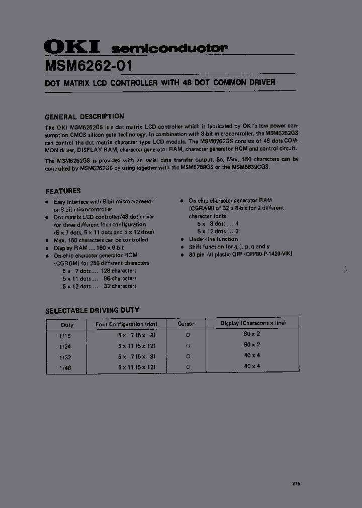 MSM6262-01_57937.PDF Datasheet