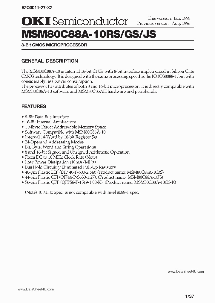 MSM80C88A_39496.PDF Datasheet
