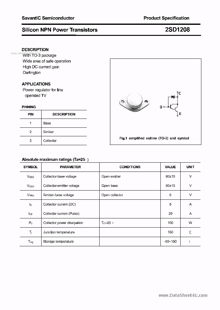 2SD1208_40213.PDF Datasheet