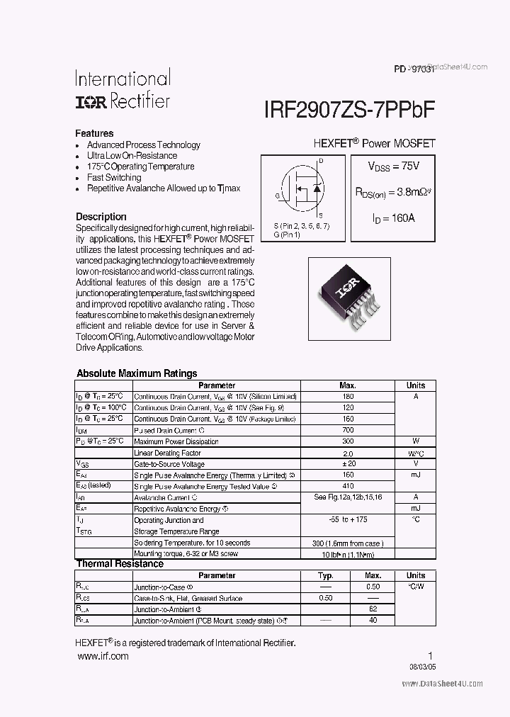 IRF2907ZS-7PPBF_40362.PDF Datasheet