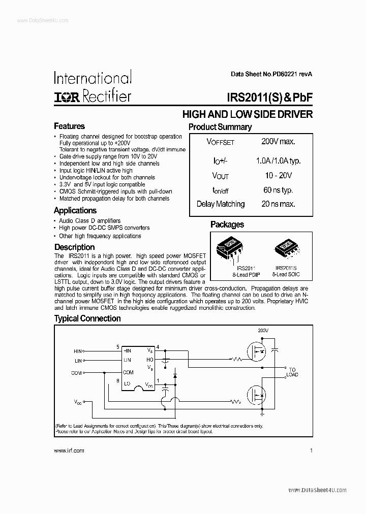 IRS2011_40385.PDF Datasheet