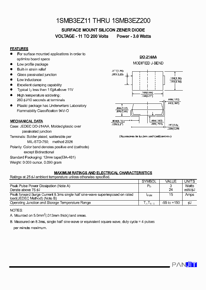 1SMB3EZ100_60499.PDF Datasheet