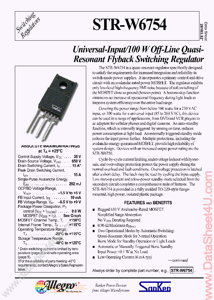 STRW6754_40622.PDF Datasheet