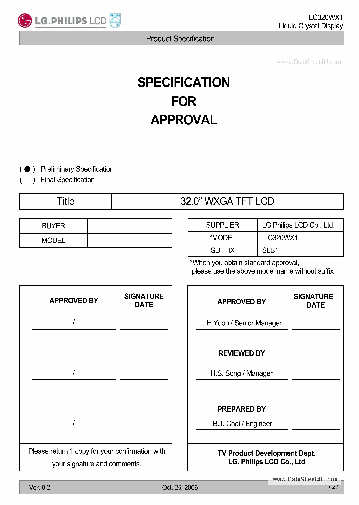 LC320WX1_40670.PDF Datasheet