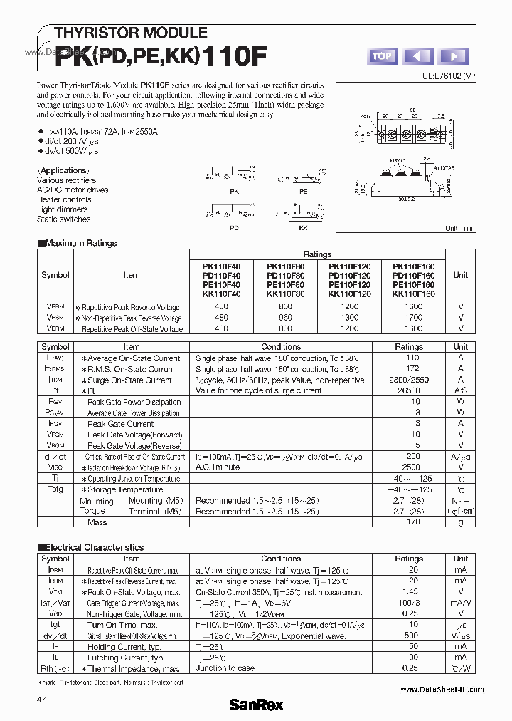 KK110F_40709.PDF Datasheet