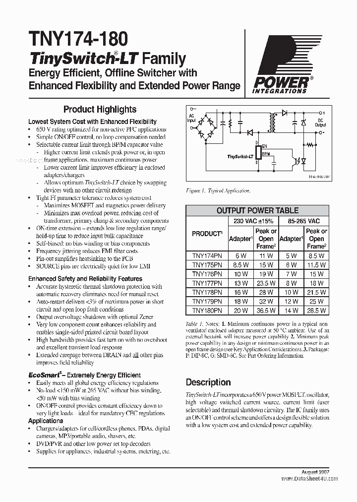 TNY174_40910.PDF Datasheet