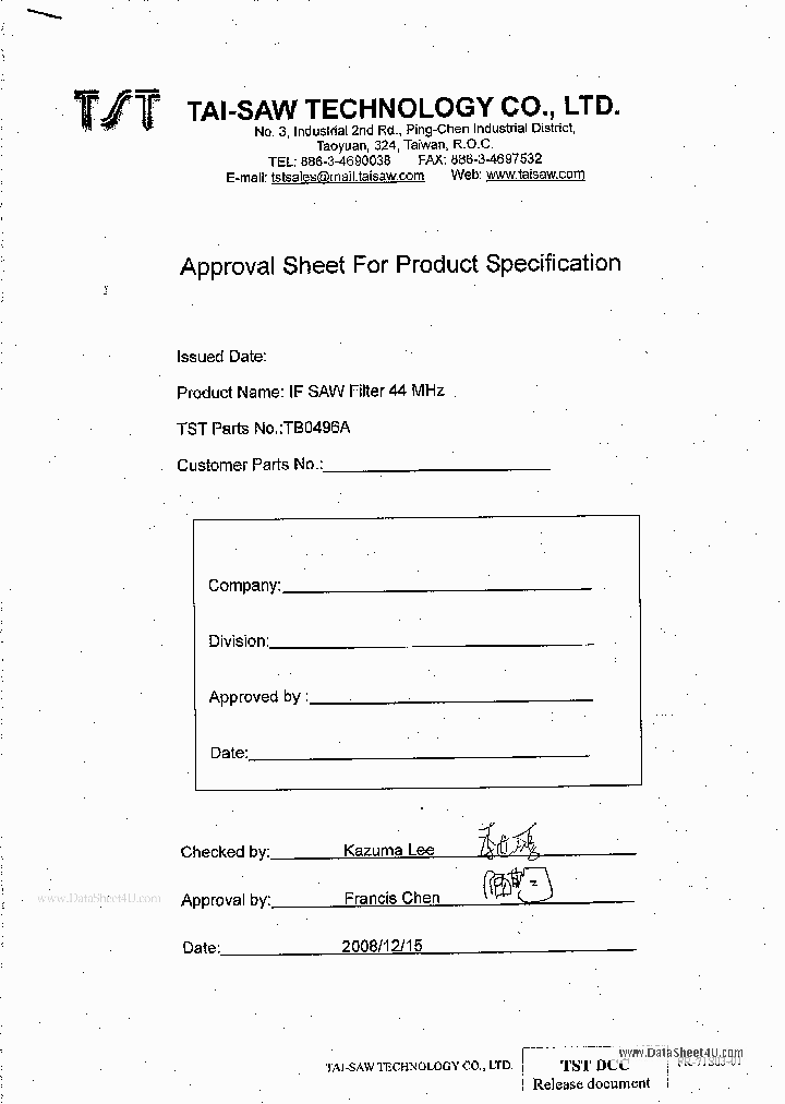 TB0496A_40919.PDF Datasheet