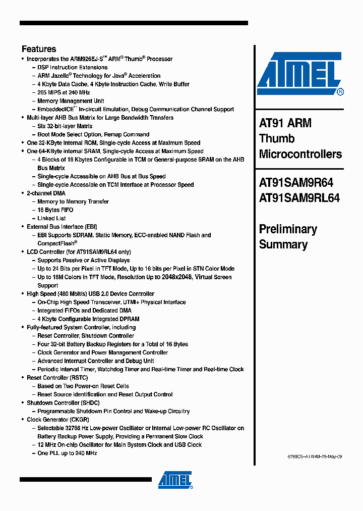 AT91SAM9R6409_64491.PDF Datasheet