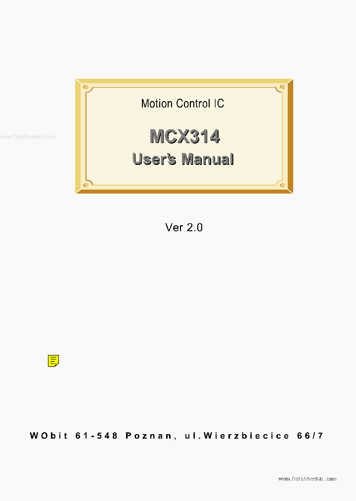 MCX314_41863.PDF Datasheet