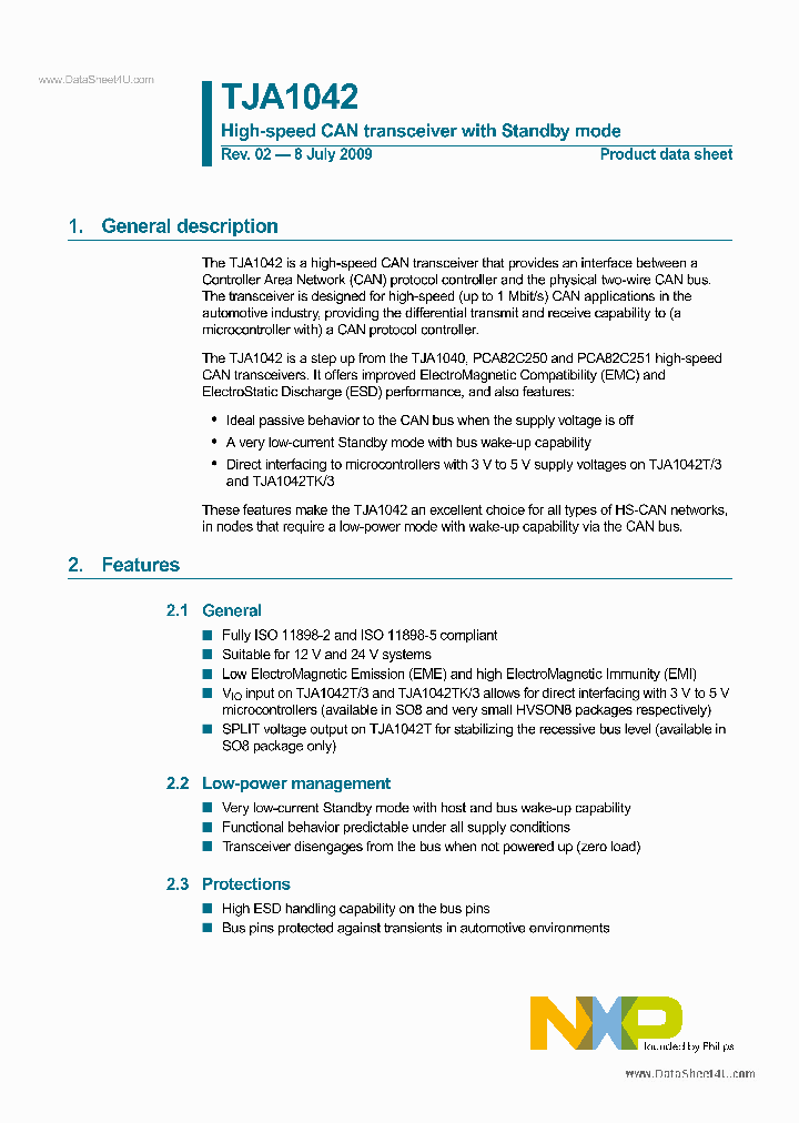 TJA1042_41958.PDF Datasheet
