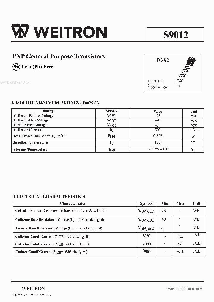 S9012_42110.PDF Datasheet
