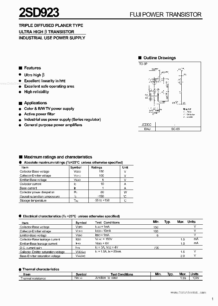 2SD923_70951.PDF Datasheet