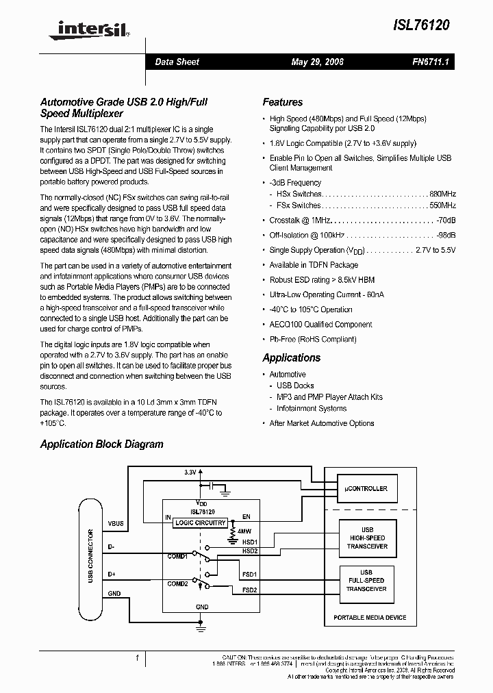 ISL76120_72541.PDF Datasheet