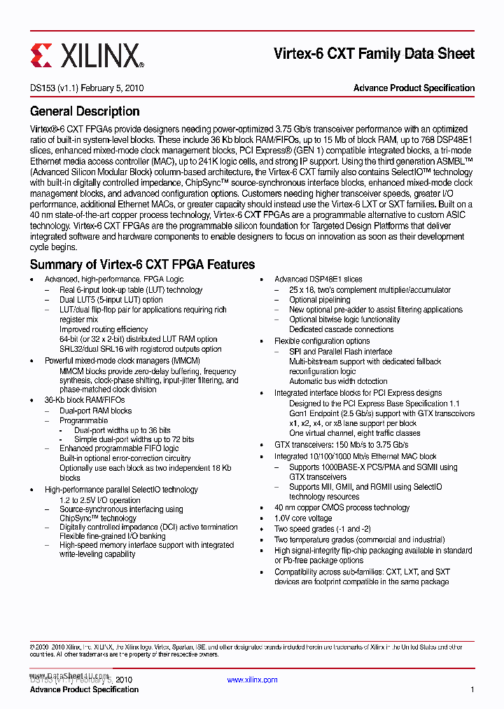 XC6VCX195T_73250.PDF Datasheet