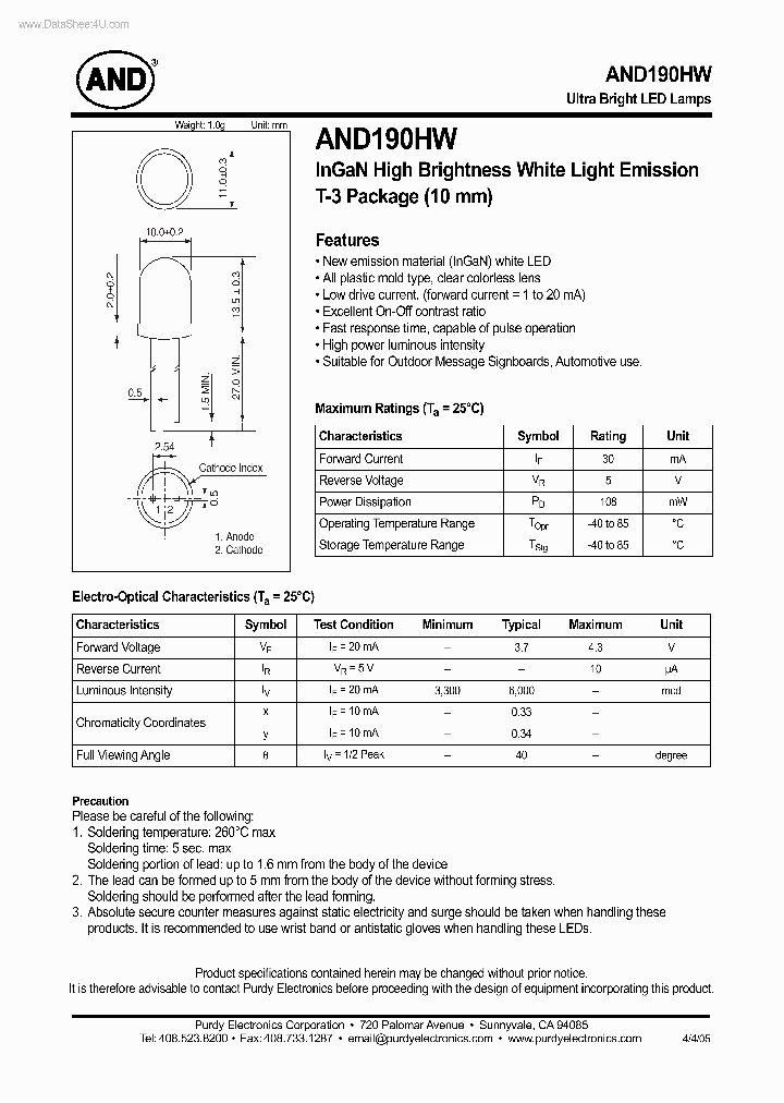 AND190HW_73545.PDF Datasheet