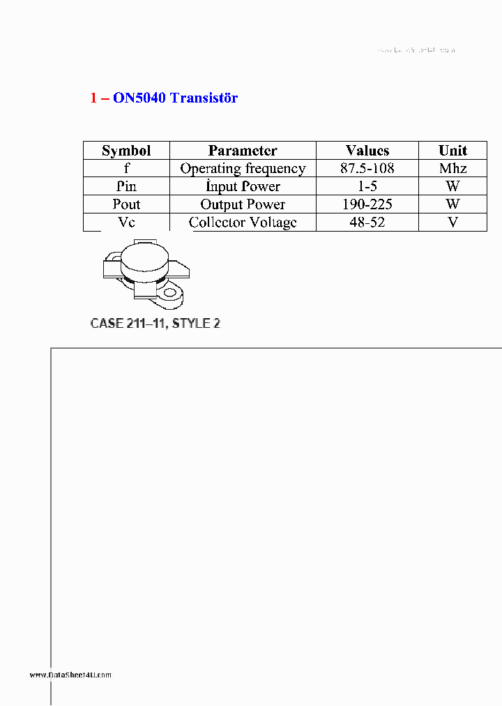 ON5040_73738.PDF Datasheet