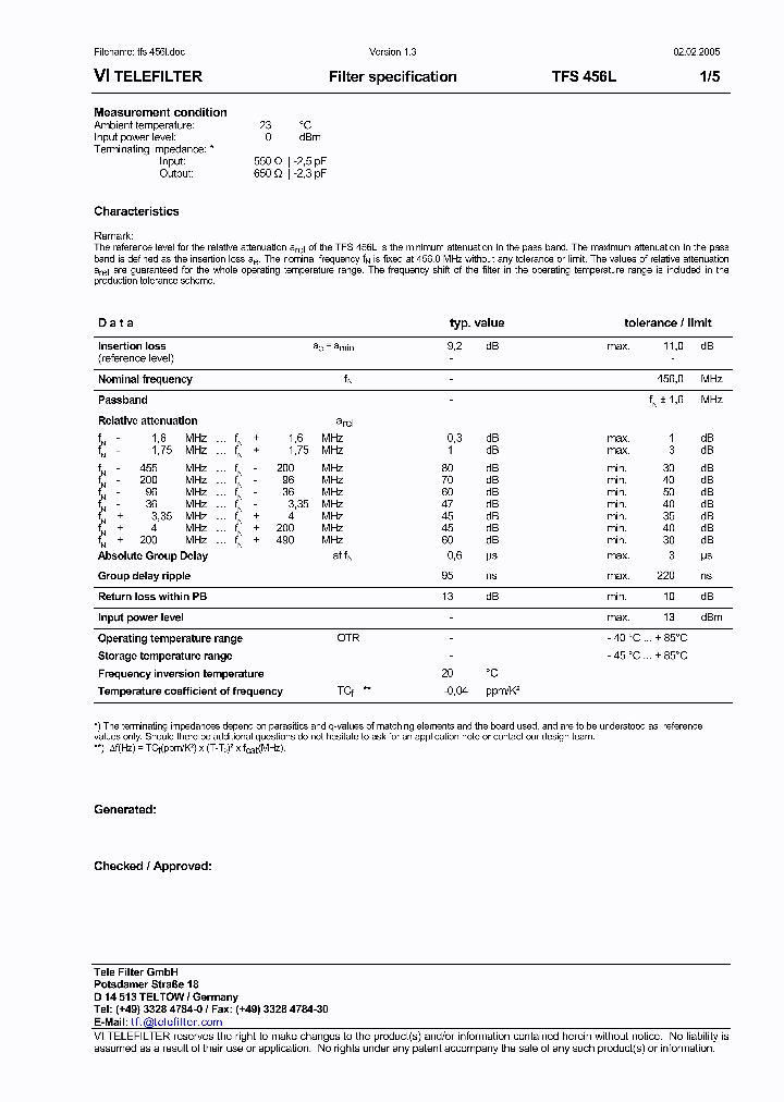 TFS456L_74779.PDF Datasheet
