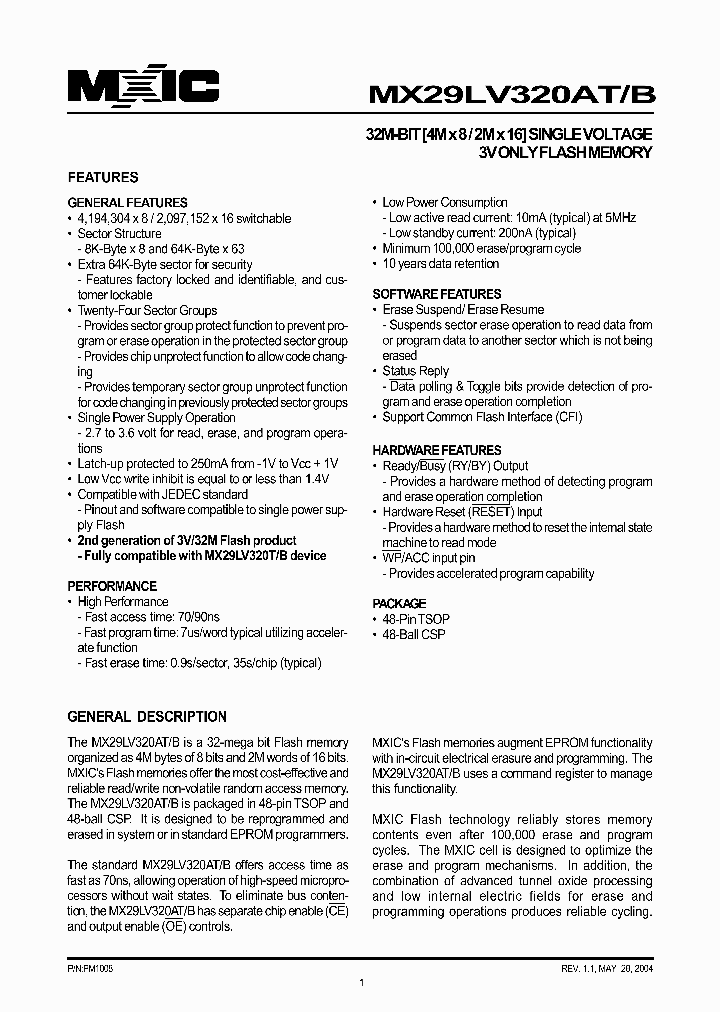 MX29LV320ABTC-70_78760.PDF Datasheet