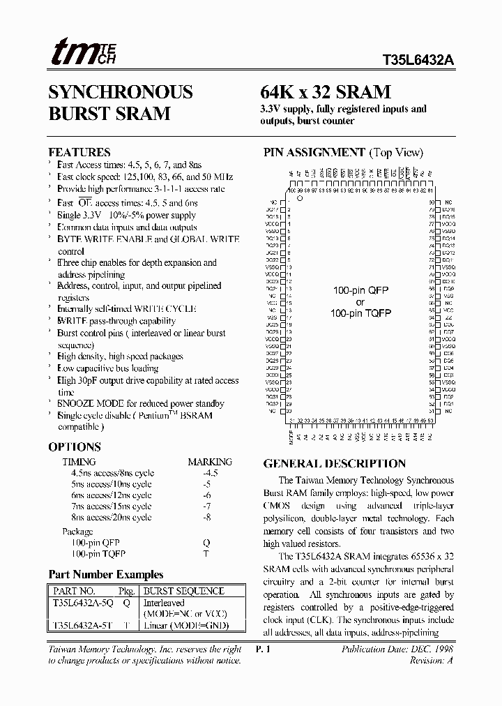 T35L6432A_81186.PDF Datasheet