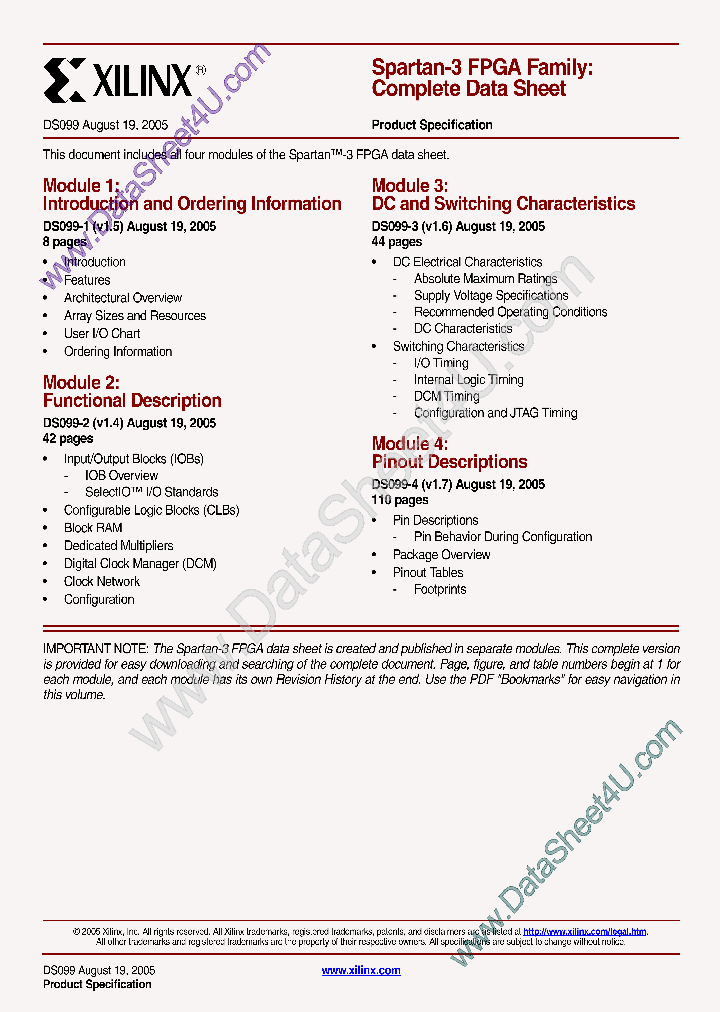XC3S50_44508.PDF Datasheet