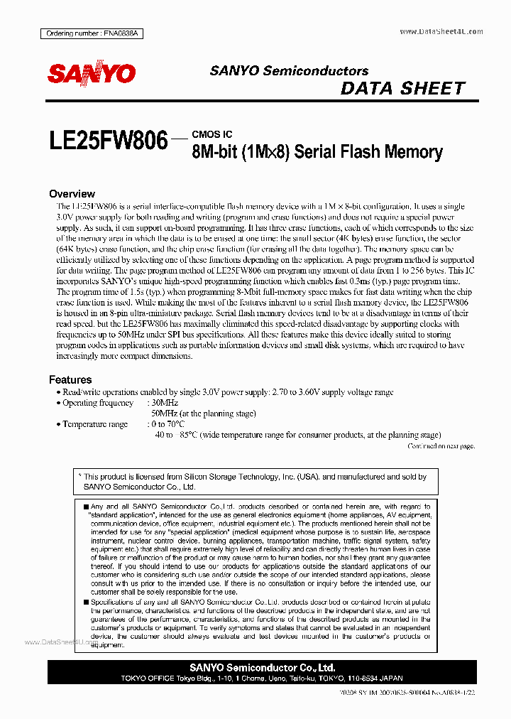 LE25FW806_83275.PDF Datasheet