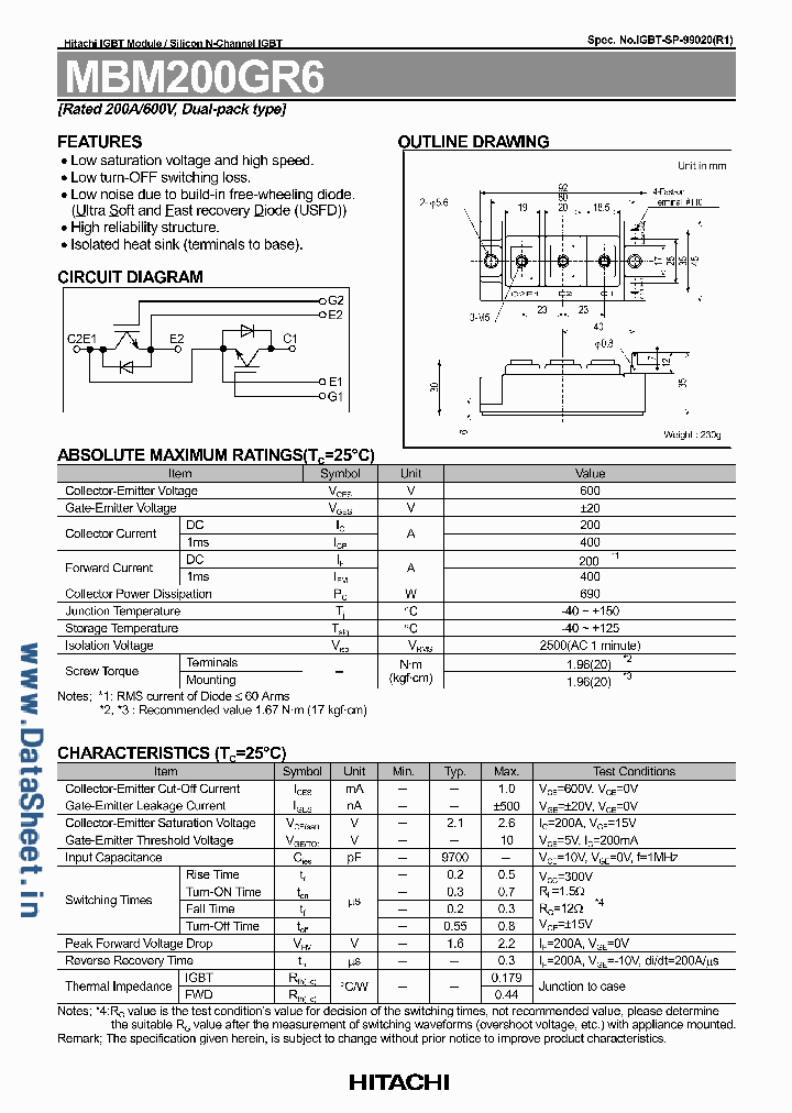 MBM200GR6_44774.PDF Datasheet