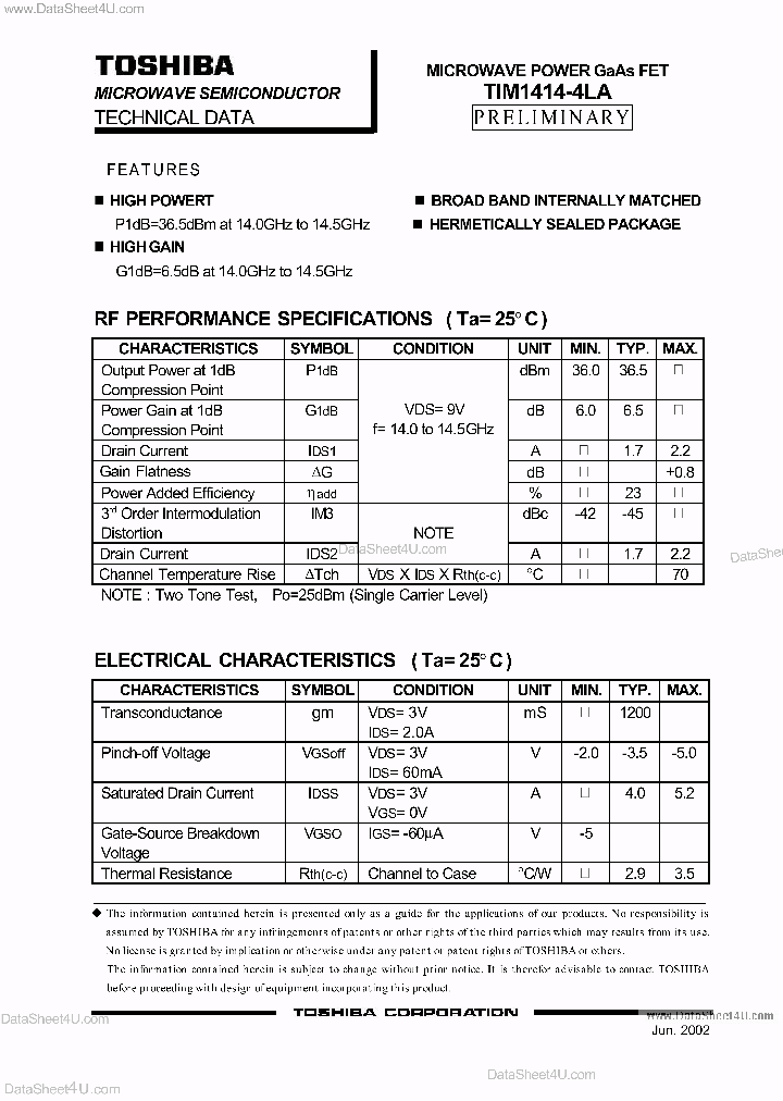TIM1414-4LA_86170.PDF Datasheet