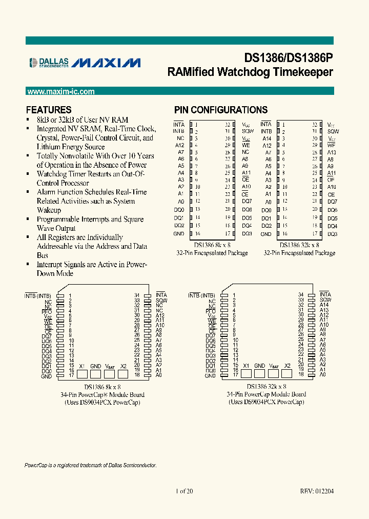 DS1386_86129.PDF Datasheet