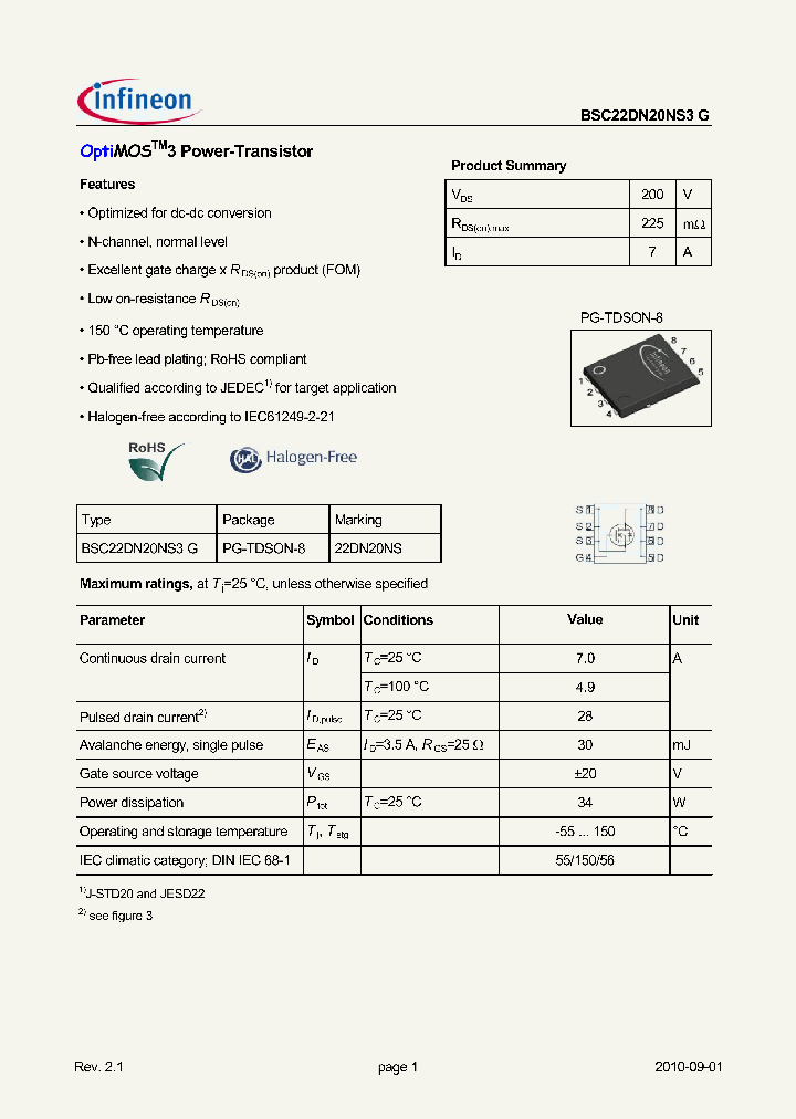 BSC22DN20NS3G_90956.PDF Datasheet