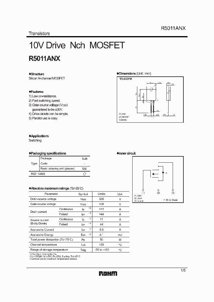R5011ANX_91407.PDF Datasheet