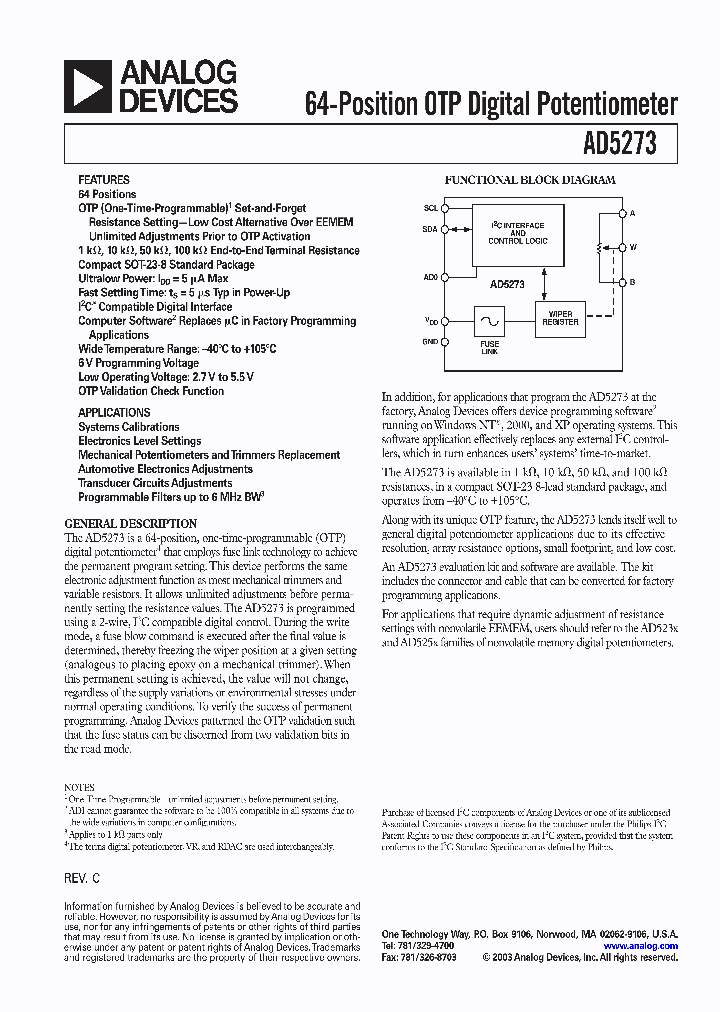 AD5273BRJ1-R2_98705.PDF Datasheet