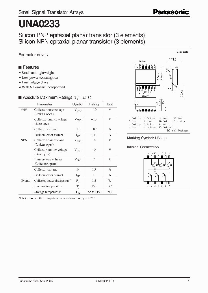 UNA0233_105475.PDF Datasheet