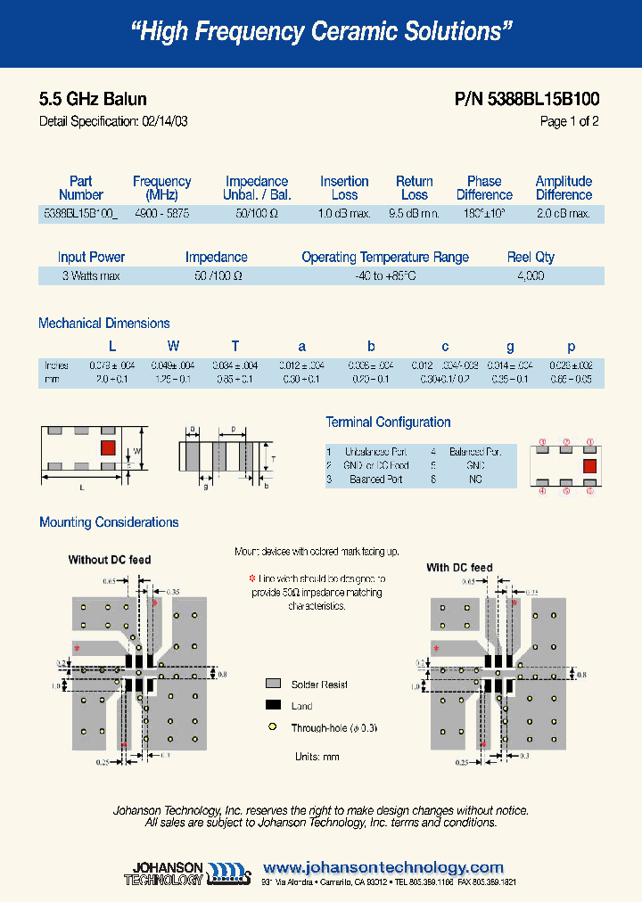5388BL15B100_107766.PDF Datasheet