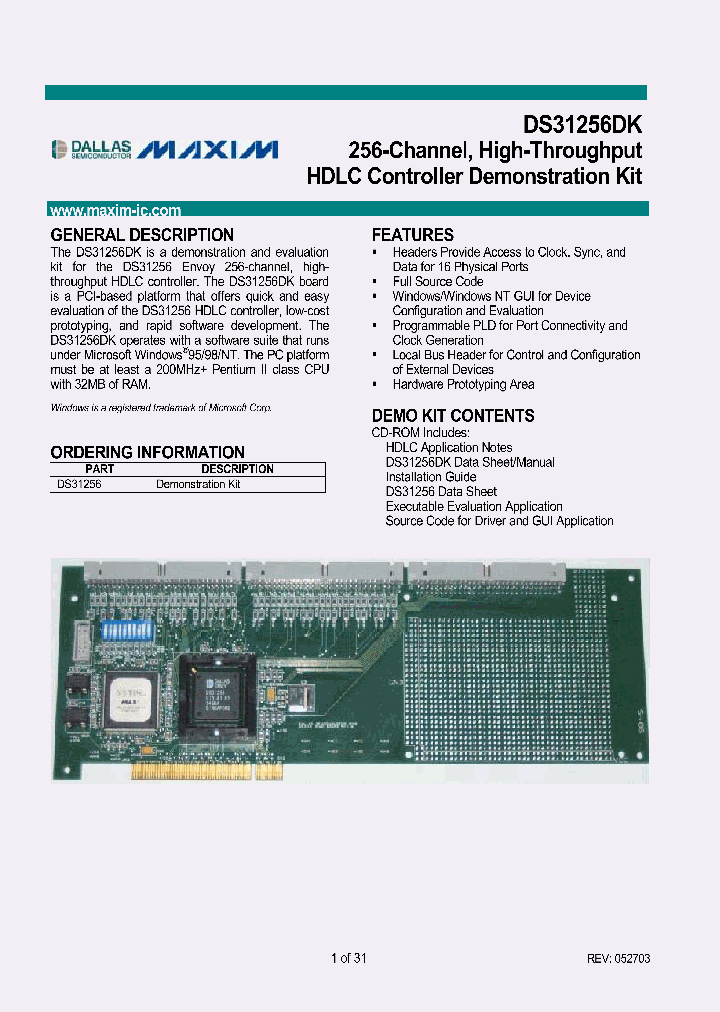 DS31256DK_100433.PDF Datasheet