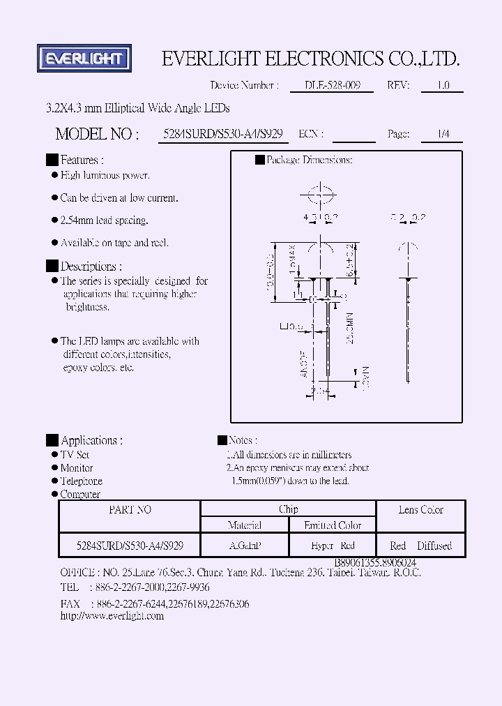 5284SURDS530-A4S929_100921.PDF Datasheet