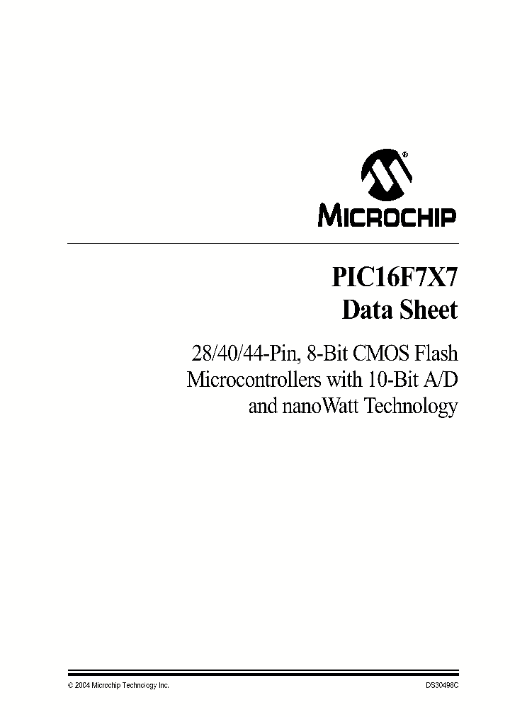 PIC16F747-IML_114633.PDF Datasheet