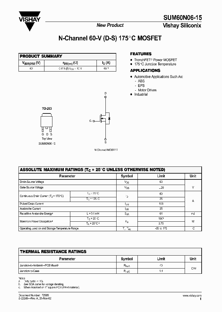 SUM60N06-15_114696.PDF Datasheet