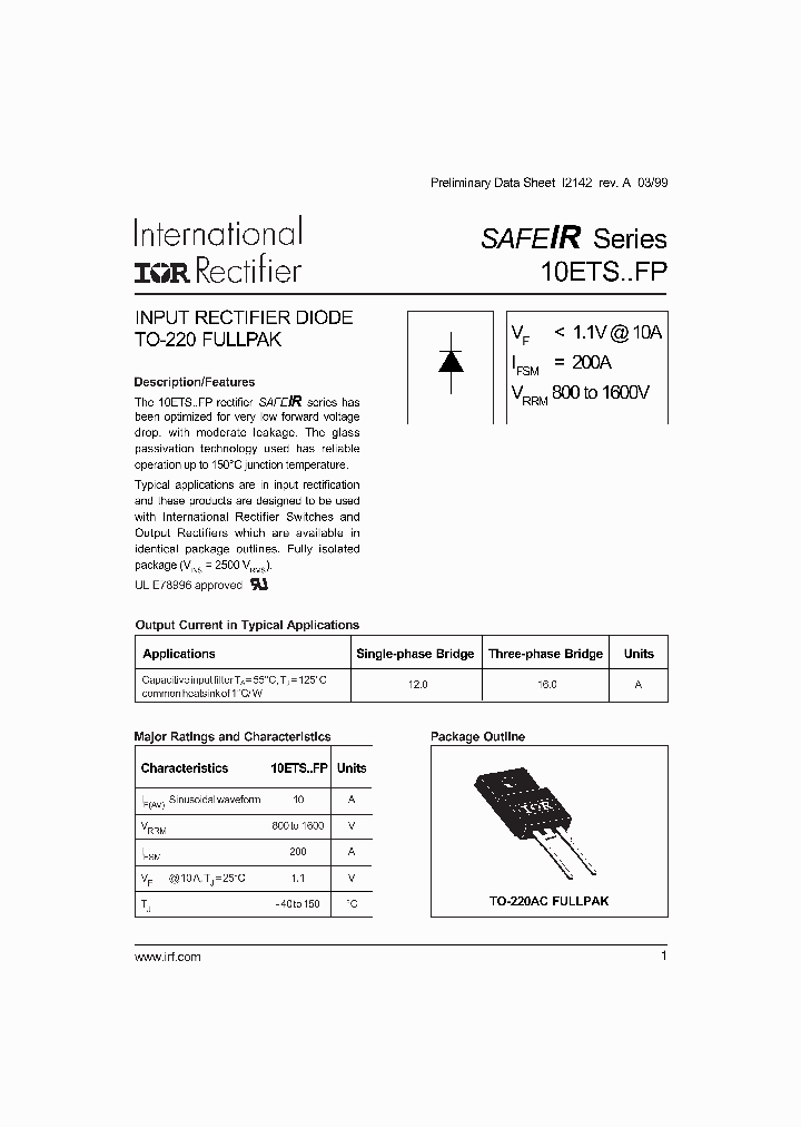 10ETS08FP_116544.PDF Datasheet