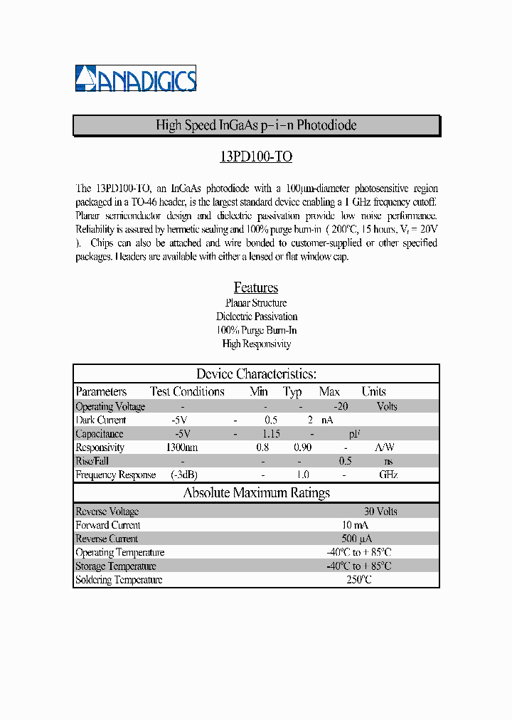 13PD100-TO_117285.PDF Datasheet