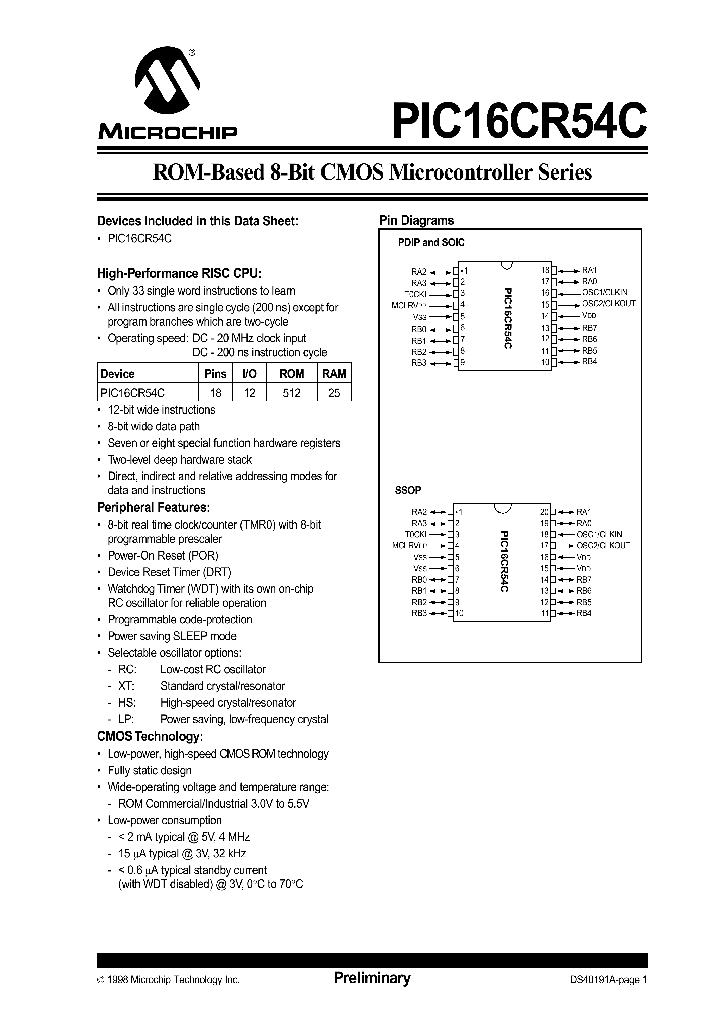 PIC16C54B-04ISS_118156.PDF Datasheet