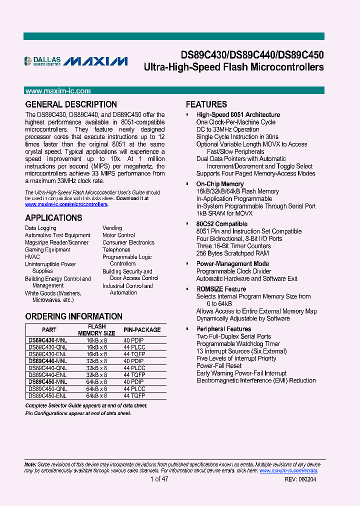 DS89C450-ENL_121366.PDF Datasheet