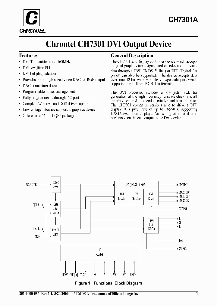 CH7301A-T-B_124795.PDF Datasheet