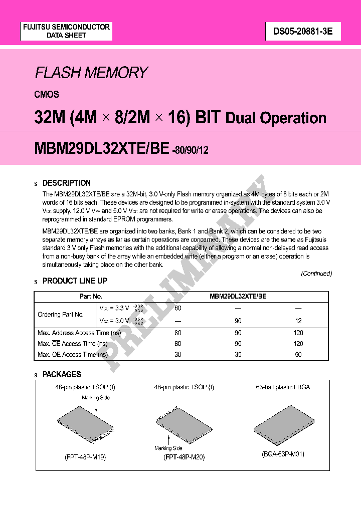 MBM29DL323BE90PBT_127814.PDF Datasheet