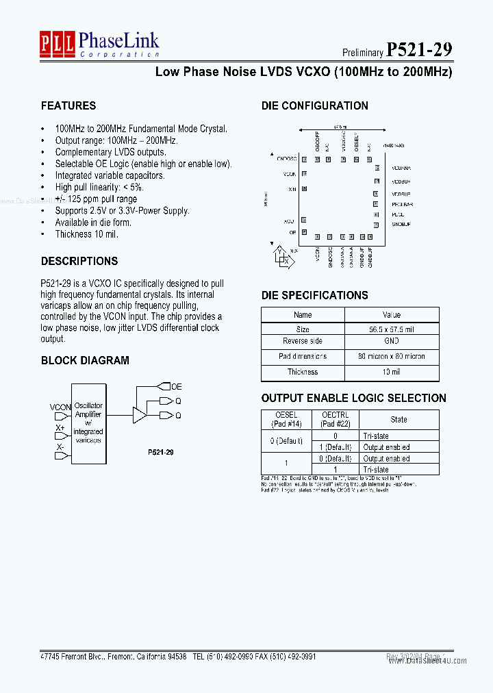 P521-29_133260.PDF Datasheet
