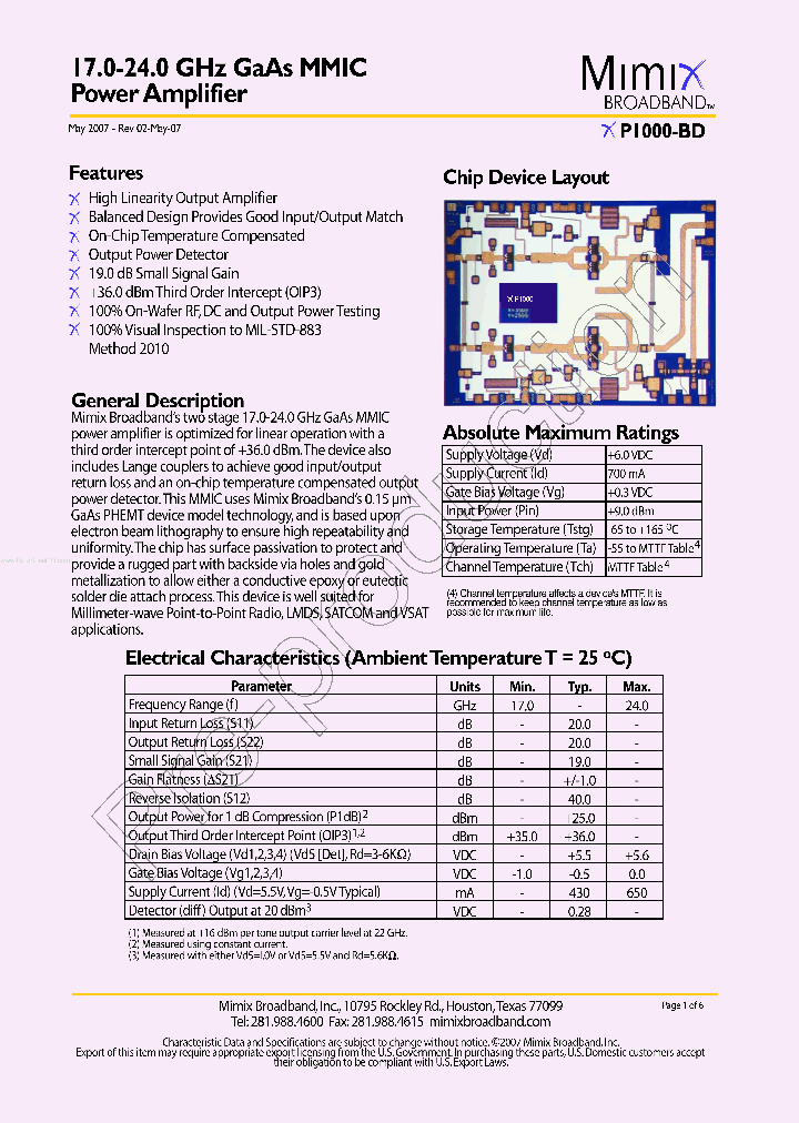 XP1000-BD_133723.PDF Datasheet
