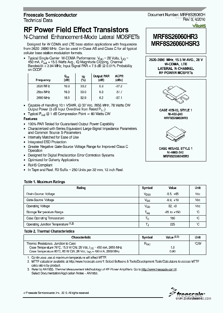MRF8S26060HR3_133792.PDF Datasheet