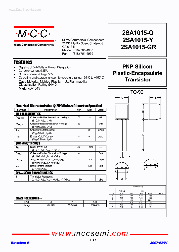 2SA1015-GR_134426.PDF Datasheet