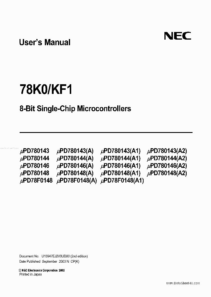 UPD78F0148_134438.PDF Datasheet